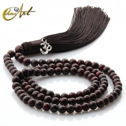 Japa Mala de Jaspe con cuentas de 6 mm y OM - Jaspe Breccia