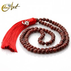 Japa Mala de Jaspe con cuentas de 6 mm y OM - Jaspe Sésamo