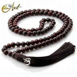 Jasper Tibetan Buddhist Mala in 8 mm beads - Breccia Jasper