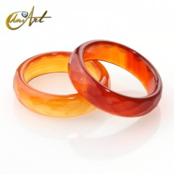 Anillo facetado de carneola - 15