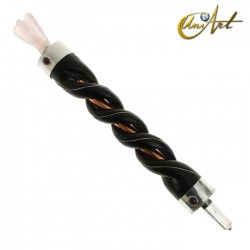 Varita de poder de madera con ángel - Cuarzo Rosa