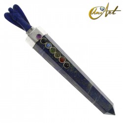 Stone Healing Wand with angel and Chakras´stones - Lapis Lazuli