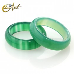 Anillo mediano de ágata verde - 18