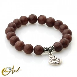 Pulsera Buda feliz - Aventurina - Marrón