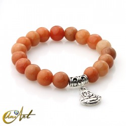 Pulsera Buda feliz - Aventurina - Naranja
