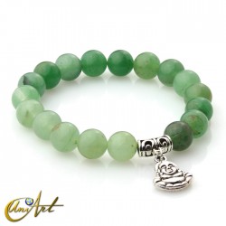 Aventurine bracelet - happy buddha - Green