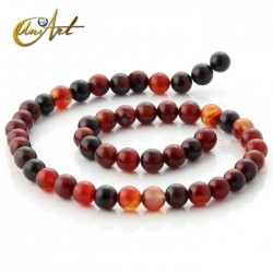 Tiras de ágata marrón - miracle - 8 mm