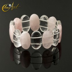 Bracelet oval model - Rose Quartz