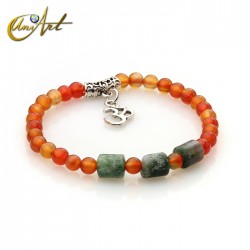 OM bracelet - Indian Agate