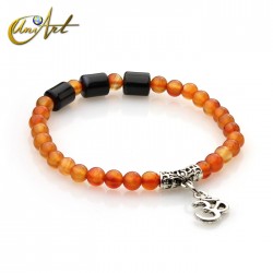 OM bracelet - Black Agate