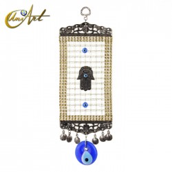 Amuleto Ojo Turco con entramado y Hamsa - Modelo 1
