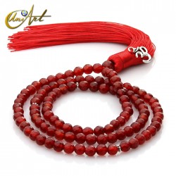 Tibetan Buddhist Mala Beads of Carnelian - 6 mm