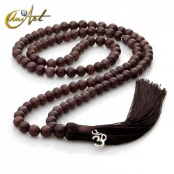 Japa Mala de bolas 8 mm de aventurina - Marrón