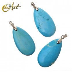 Tear pendants of turquenite
