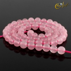 Cuarzo rosa en cuentas esféricas - 6 mm
