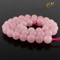 Cuarzo rosa en cuentas esféricas - 10 mm