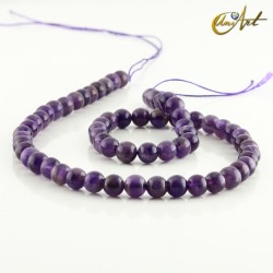 Amatista - abalorios - 6 mm