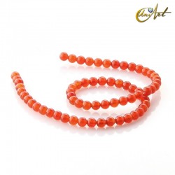 Carneola - bolas agujereadas - 6 mm
