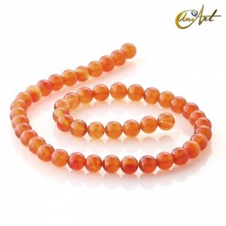 Carnelian - bored balls - 8 mm