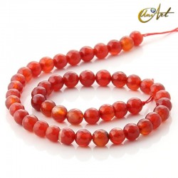 Cuentas facetadas de carneola - 8 mm