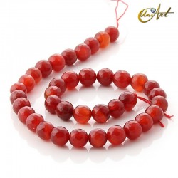 Cuentas facetadas de carneola - 10 mm