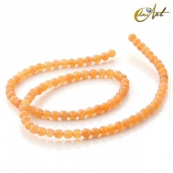 Aventurina naranja - cuentas para enfilar - 4 mm