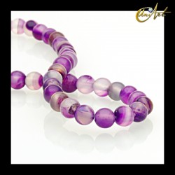 Bolas de ágata morada - 6 mm