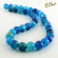Ágata azul, hilos de cuentas - 10 mm