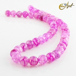 Cuentas de ágata dragón rosa - 8 mm