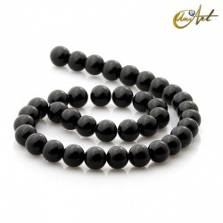 Cuentas de ónix negro en tiras - 10 mm