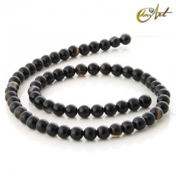 Tiras de ágata negra bandeada - 6 mm