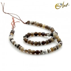 Ágata parda - bolas facetadas - 6 mm