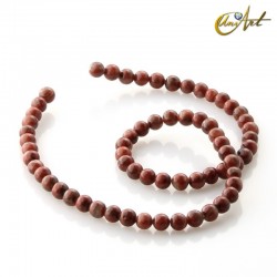 Jaspe sésamo , cuentas redondas - 6 mm