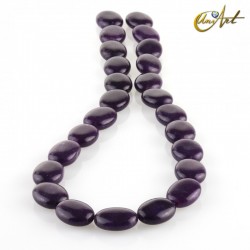 Purple Jade Oval Beads - 16 mm