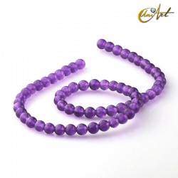 Cuentas de jade morado - 6 mm