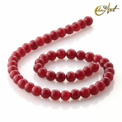 Ruby Jade Beads - 8 mm
