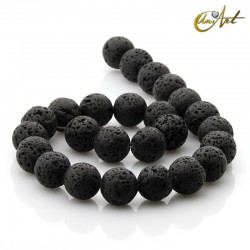 Abalorios de piedra volcánica - 16 mm