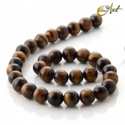 Abalorios de ojo de tigre - 12 mm