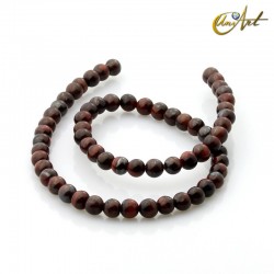 Bull eye round beads - 6 mm