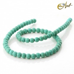 Synthetic Turquoise Balls - 6 mm