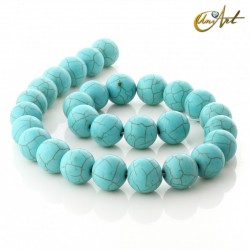 Synthetic Turquoise Balls - 14 mm