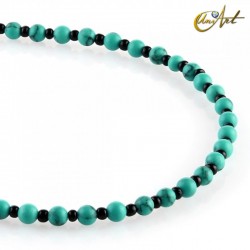 Bolas de turquesa con intervalos - 3 mm