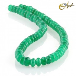 Jade de talla rondelle - Verde