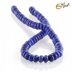 Jade carving rondelle - Blue