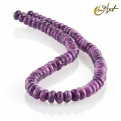 Jade carving rondelle - Purple.