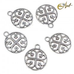 Circular clover pendant, 10 pieces