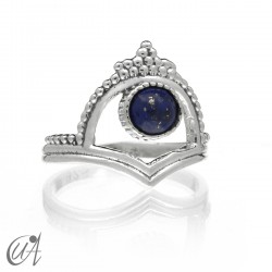 Ring in 925 silver and lapizlazuli, Parvati