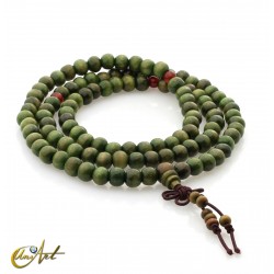 Green 8 mm wooden beads Tibetan Buddhist Mala