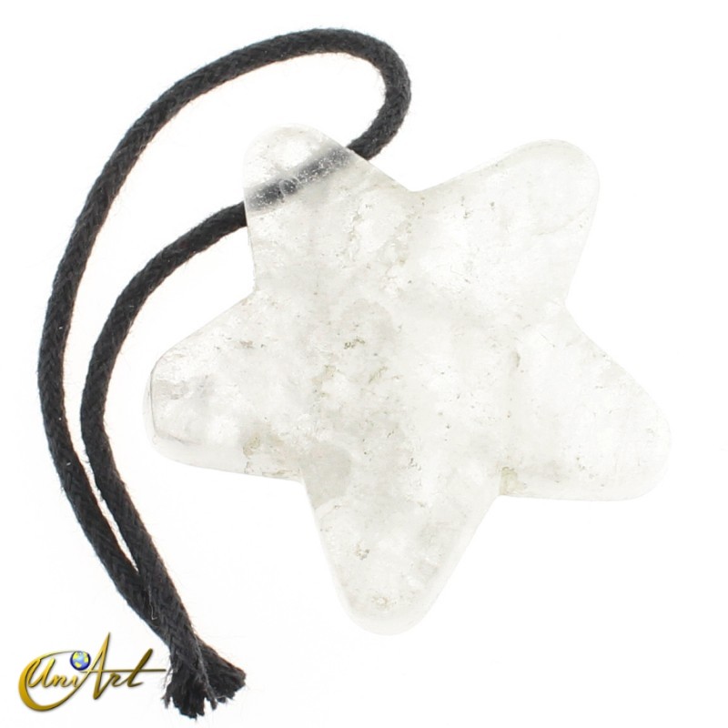 Colgante estrella en cuarzo cristal