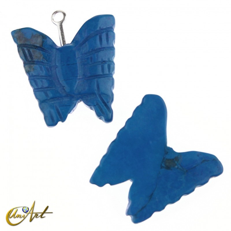 Mariposa en turquenita azul